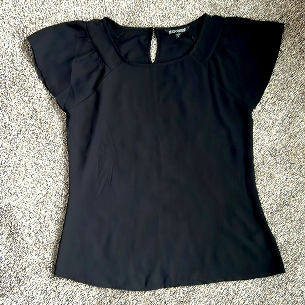 Express Silky Flutter-Sleeve Top